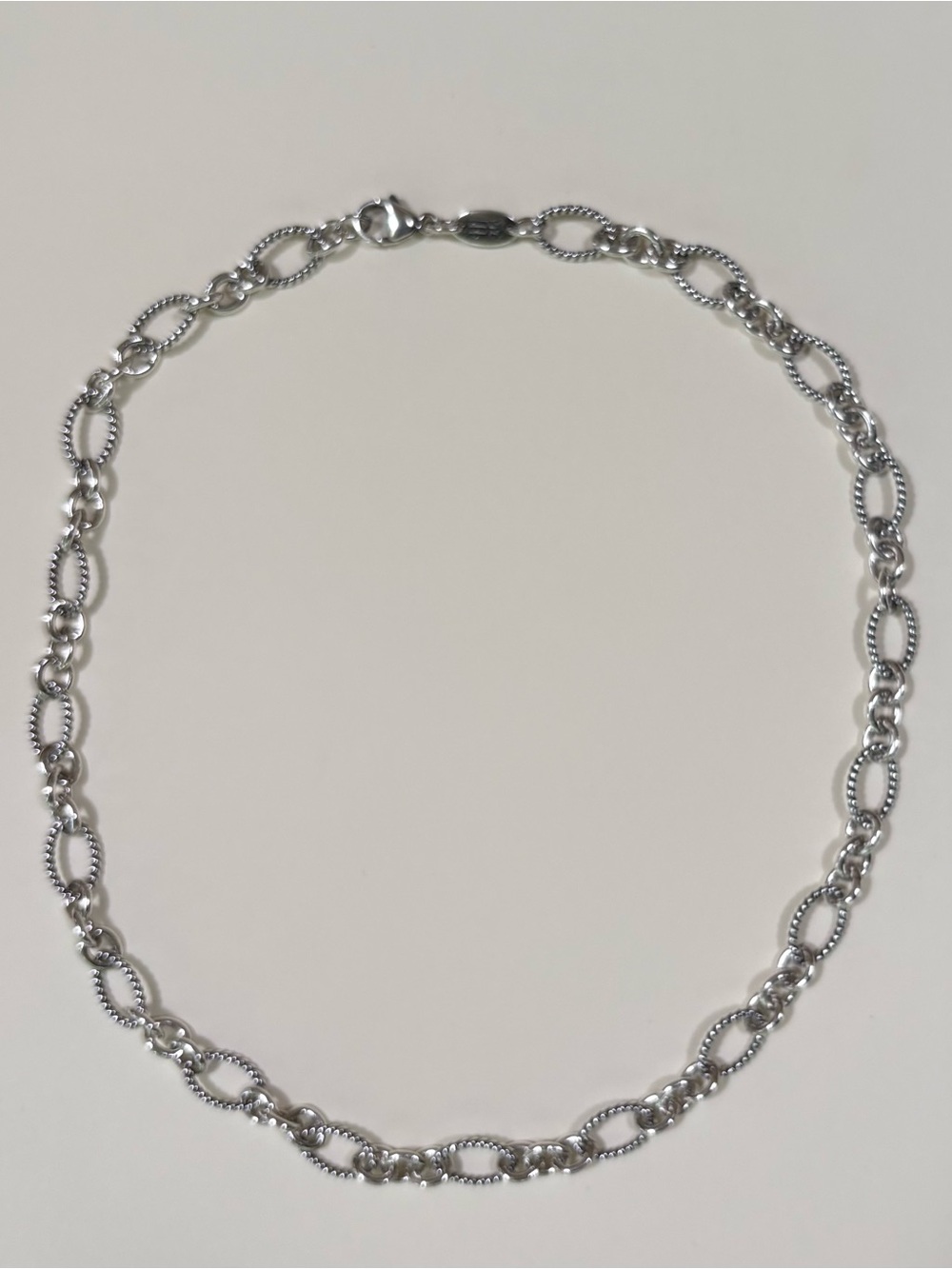 Retired JAMES AVERY Sterling Silver Twisted Rope Link Necklace, 18 inches! - Picture 3 of 7